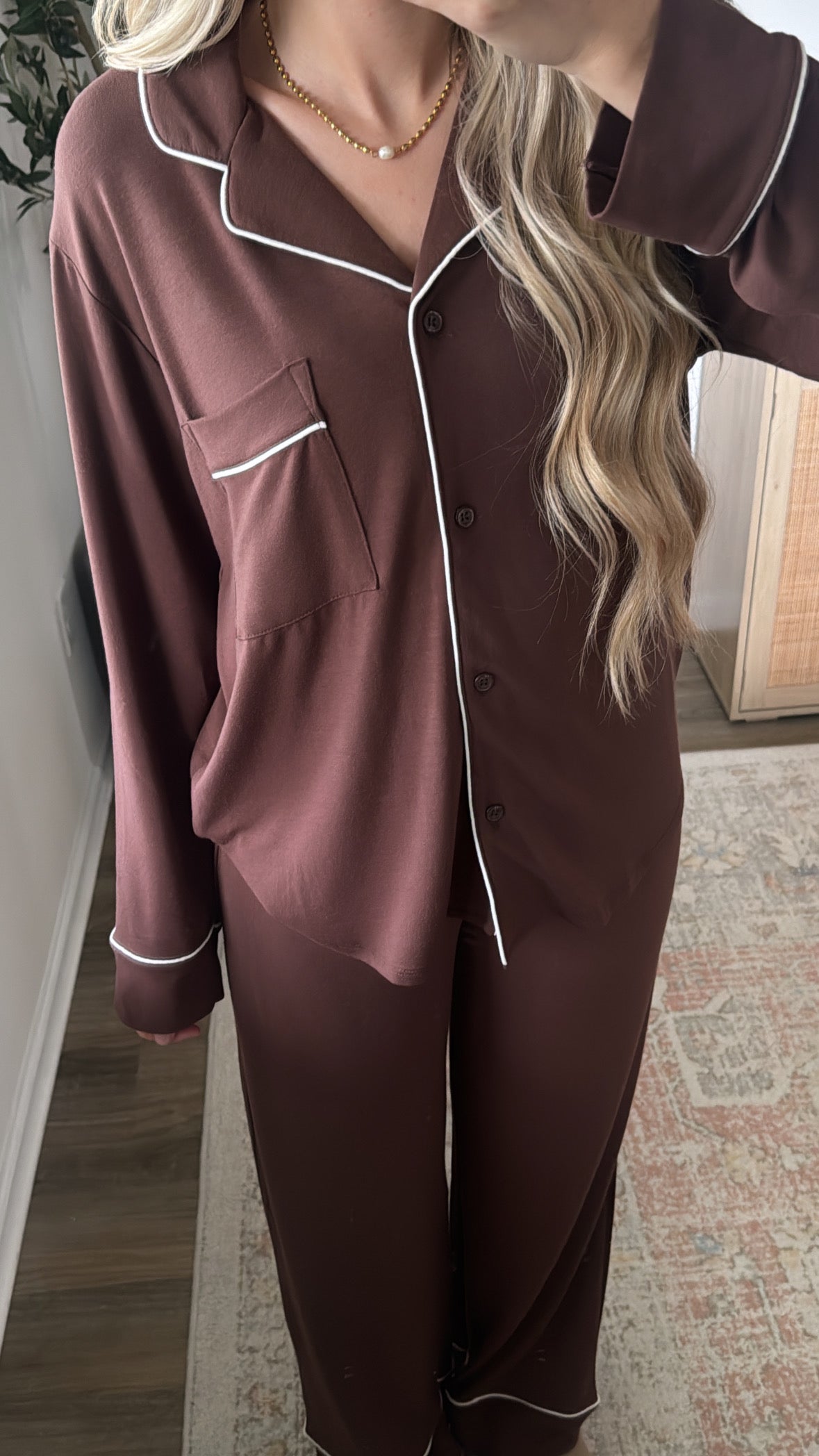 Butter Pajama Set / Dark Brown