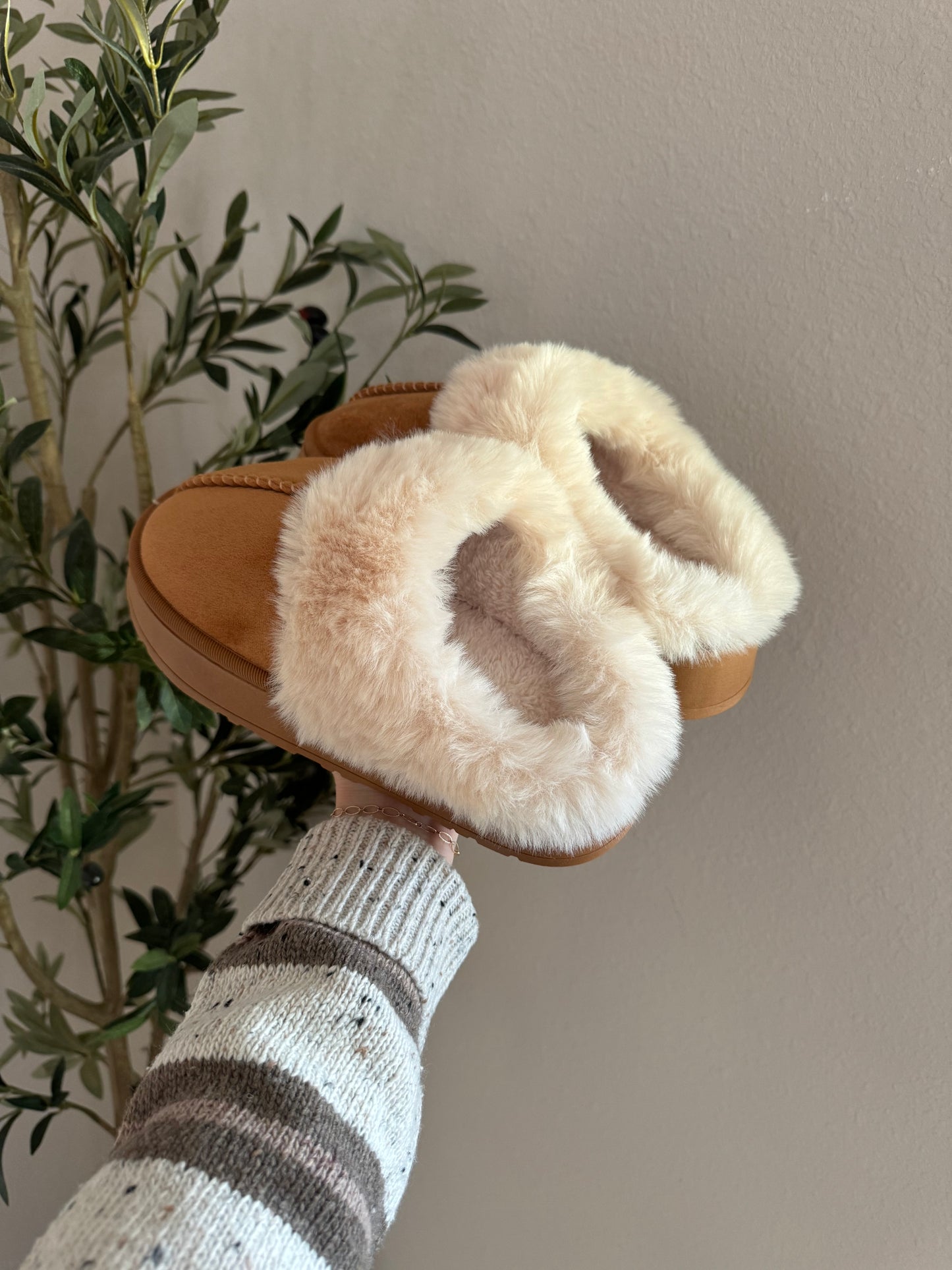 Platform Slipper / Chestnut