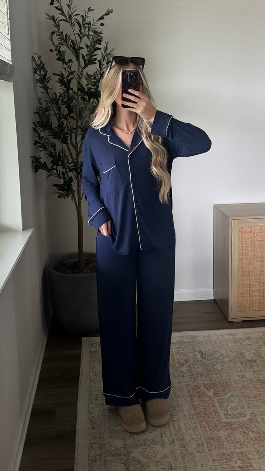 Butter Pajama Set / Dark Navy
