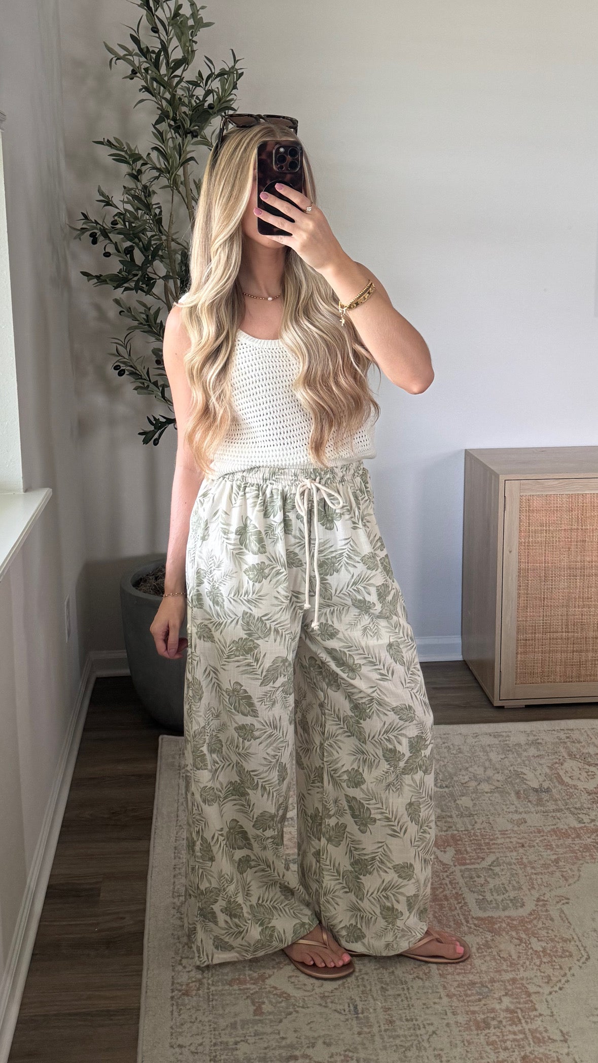 Palm Leaf Pants / Green