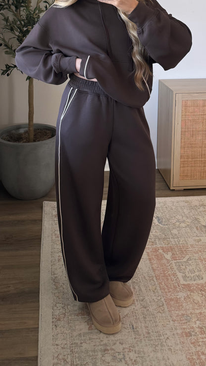 Contrast Scuba Pants / Brown