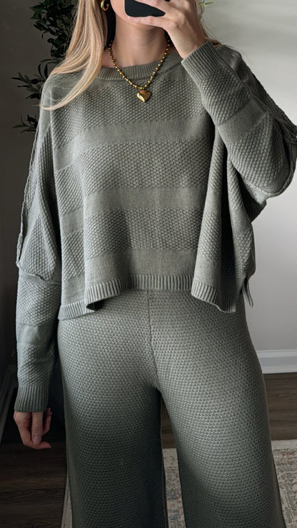 Saturday Sweater Set / Olive