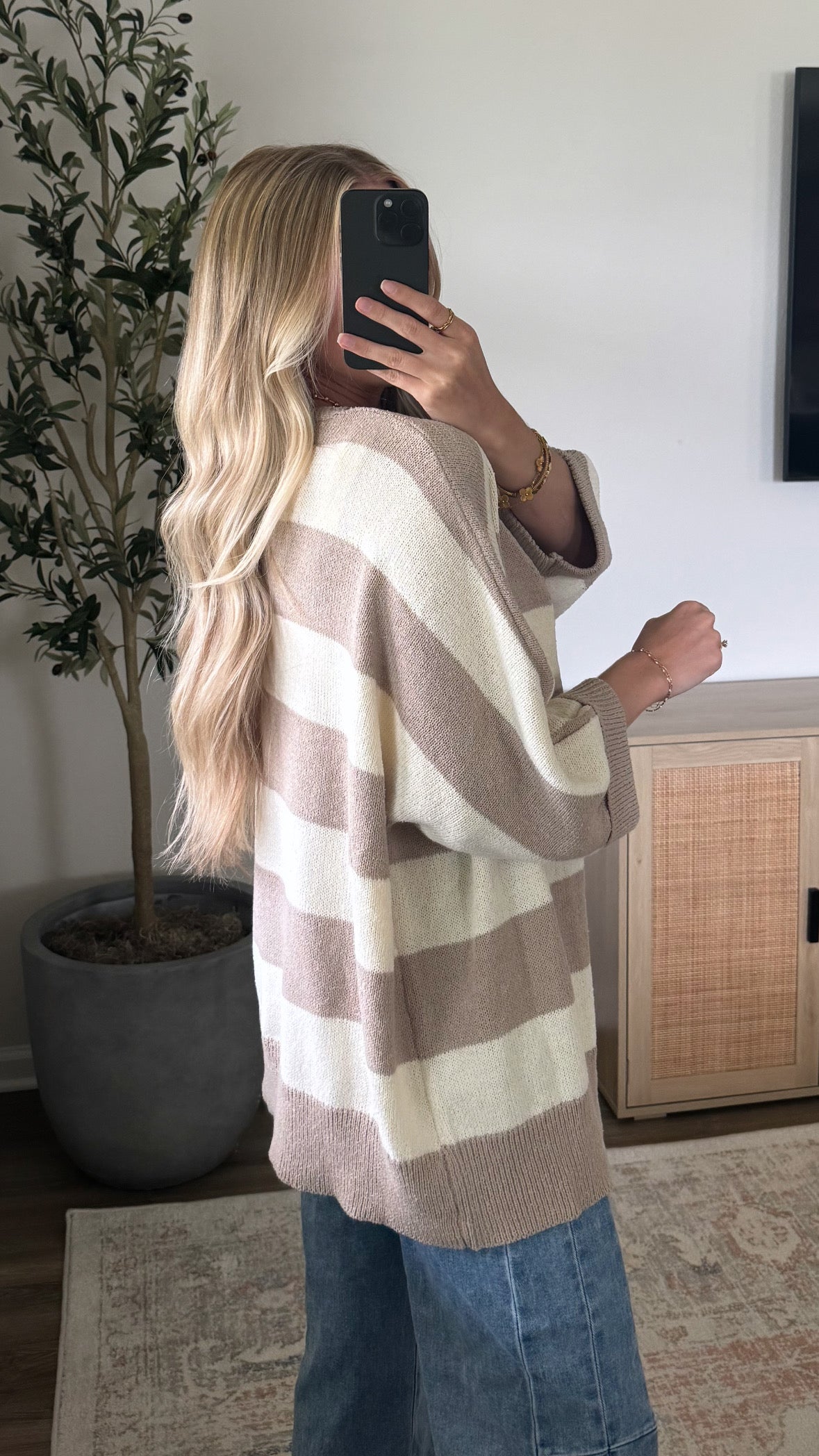 Lightweight Striped Cardigan