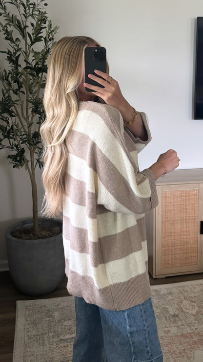Lightweight Striped Cardigan