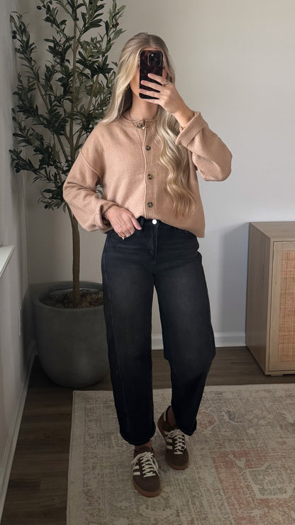 Layla Comfort Barrel Denim / Black