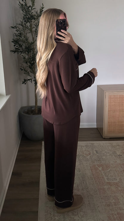 Butter Pajama Set / Dark Brown