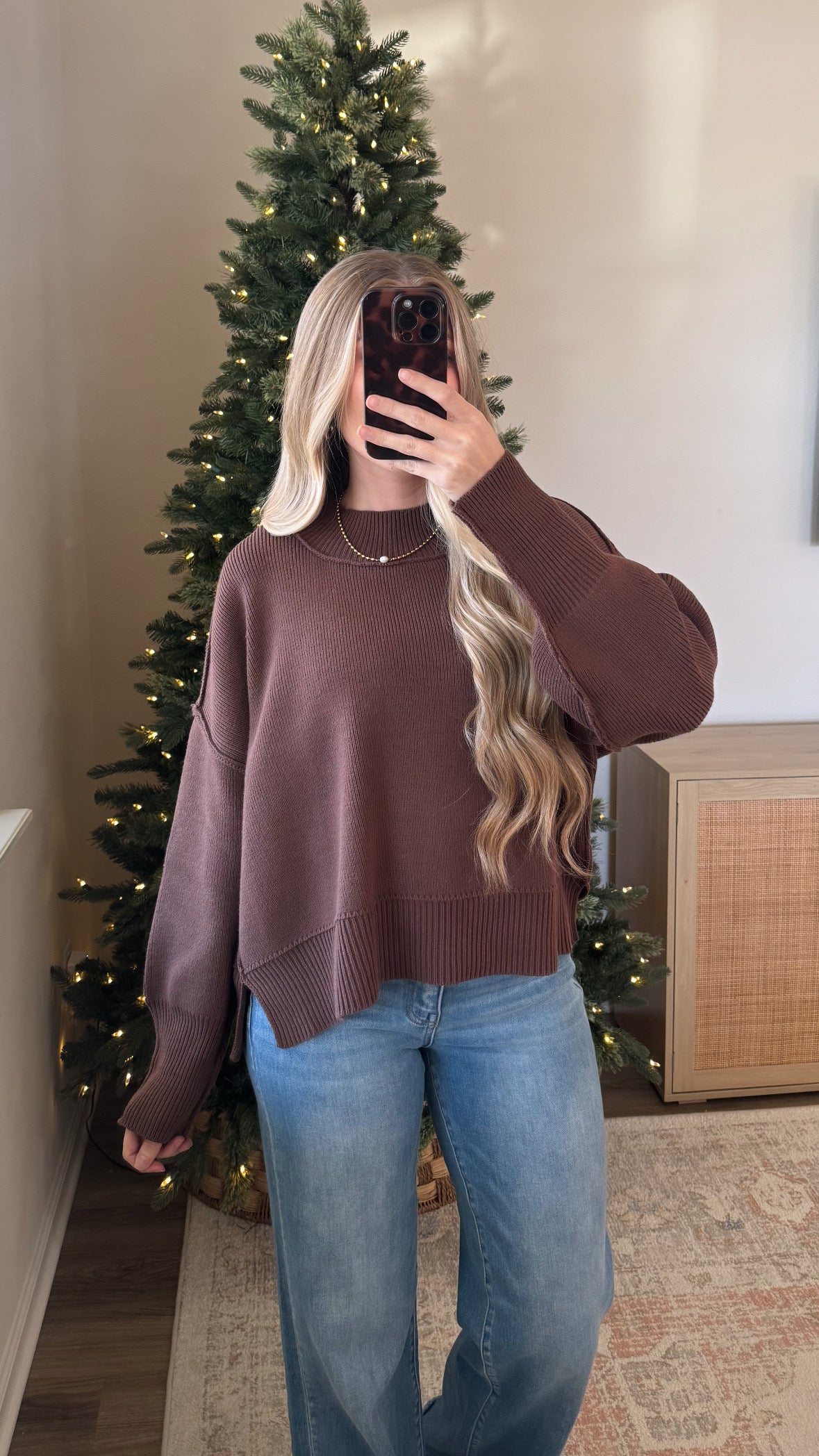 Cropped Essential Knit / Brown
