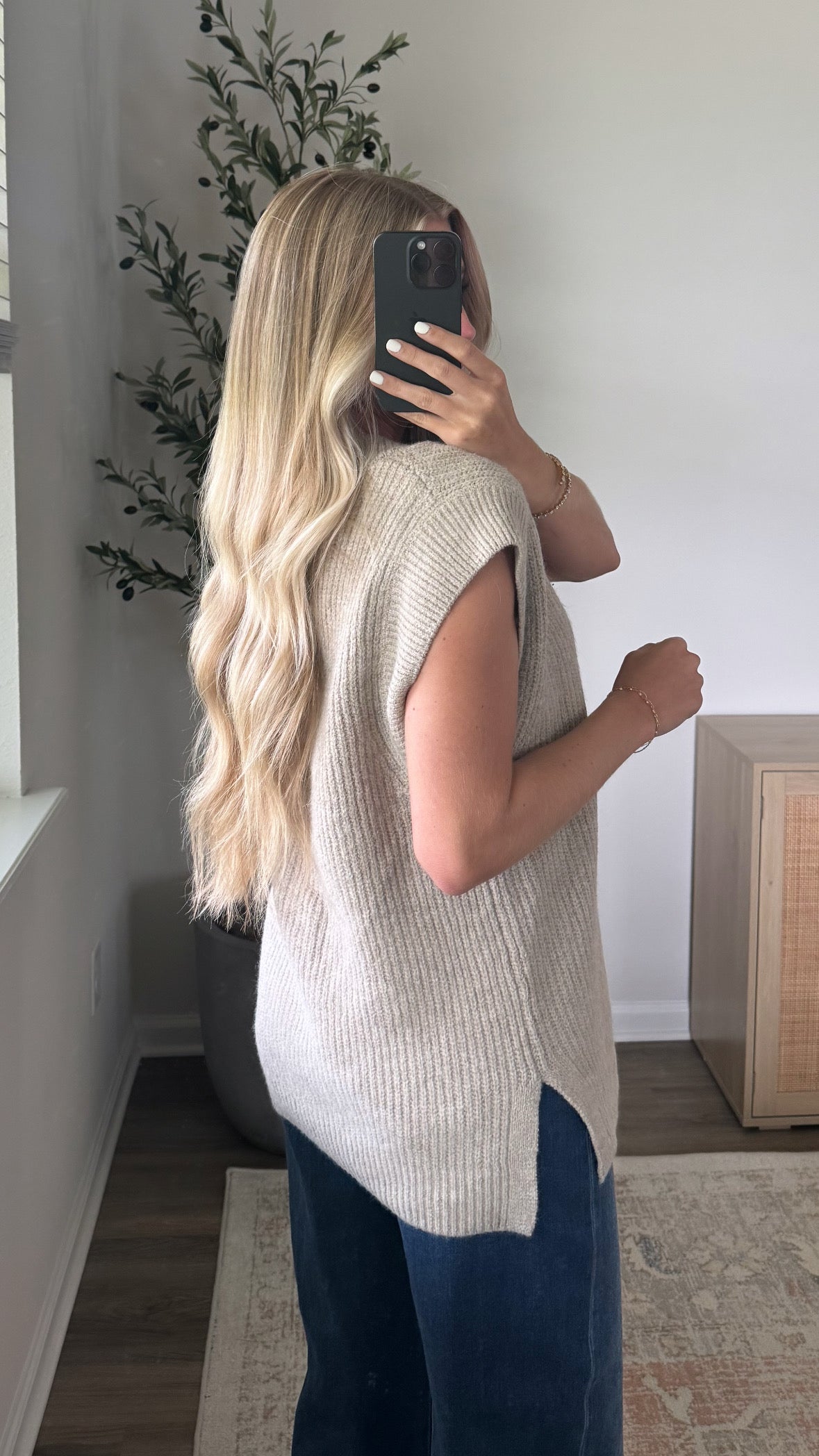 Tunic Sweater Vest / Heather Mocha