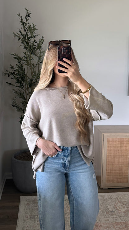Tess Knit Top / Mocha