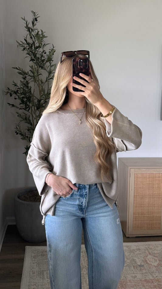 Tess Knit Top / Mocha