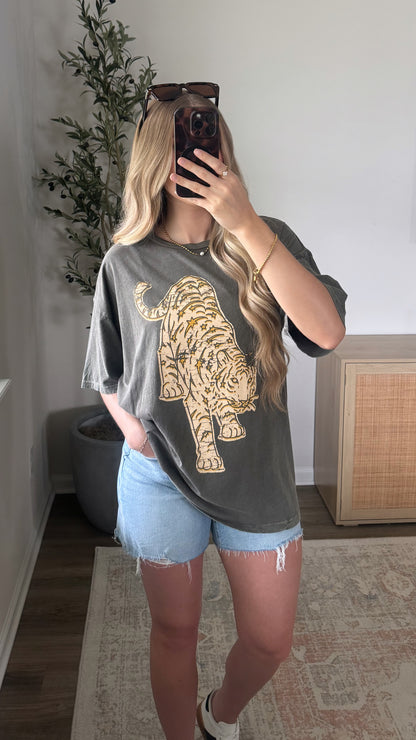 Vintage Tiger Tee / Charcoal