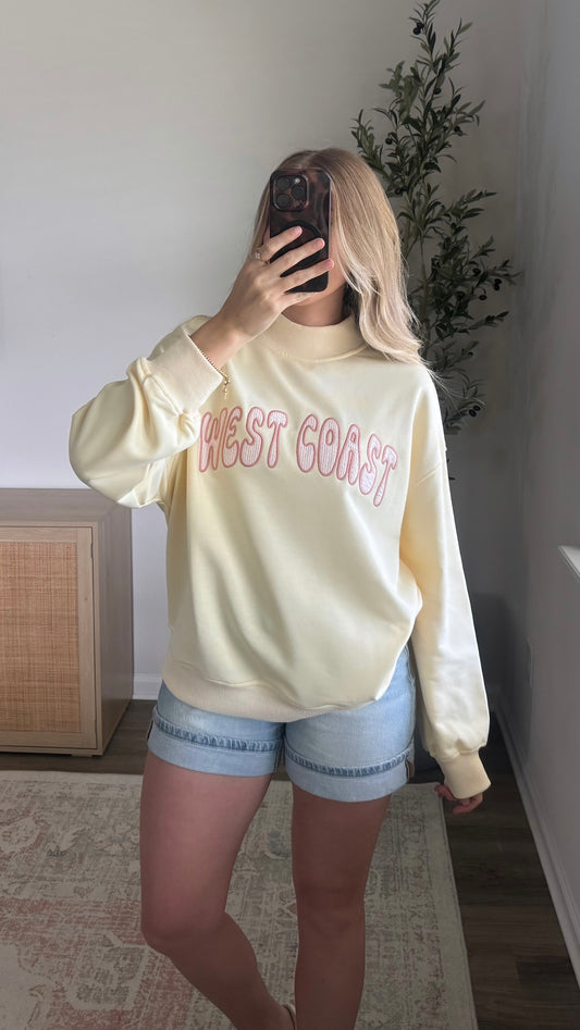 West Coast Mock Neck / Yellow