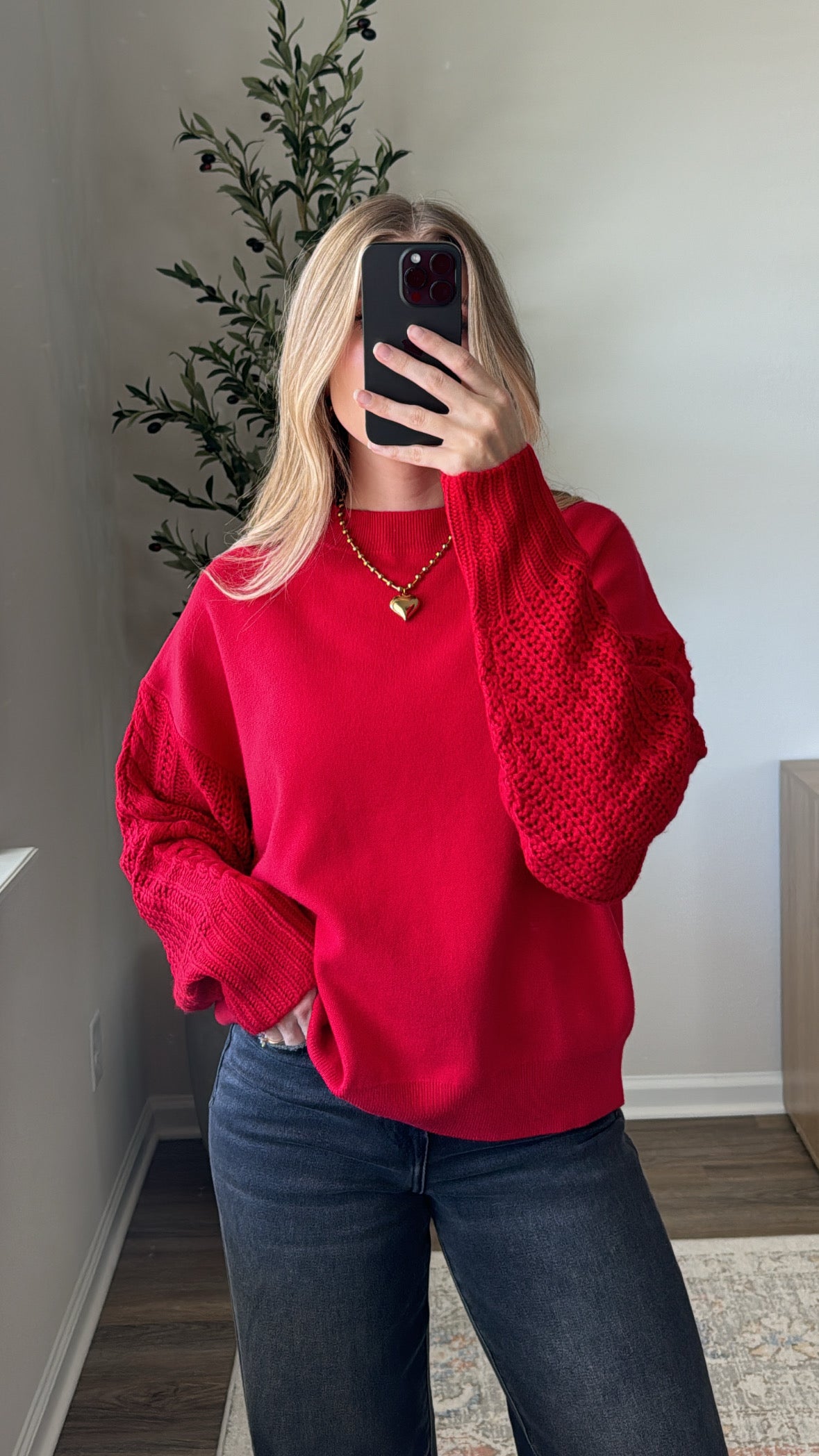 Cozy Winter Knit / Red