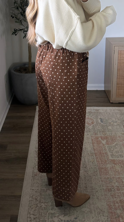 Polka Dot Pants / Toffee