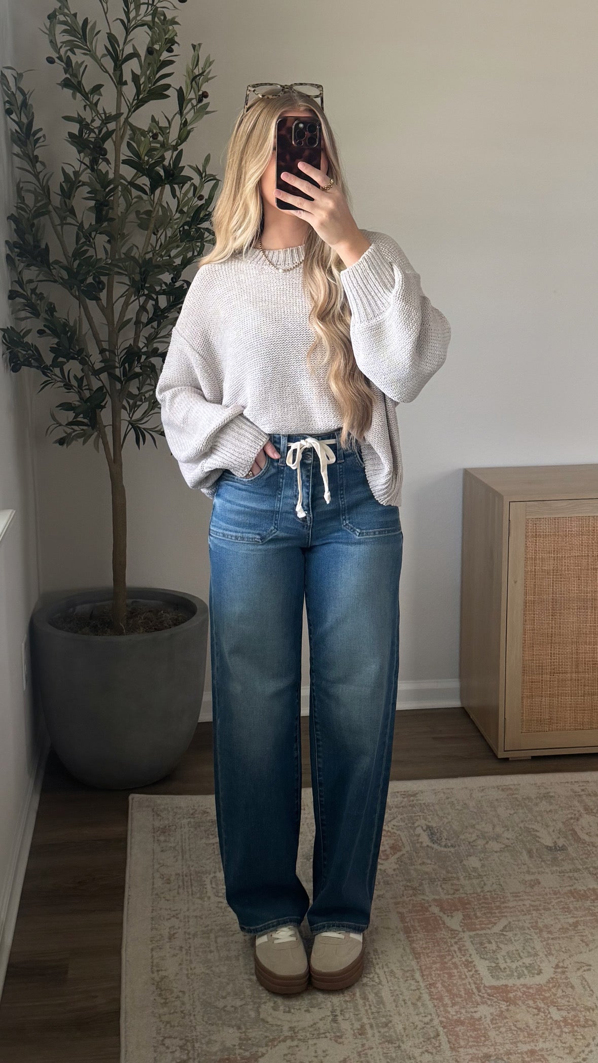 PREORDER (10/24) - Jayla Knit Sweater / Light Grey