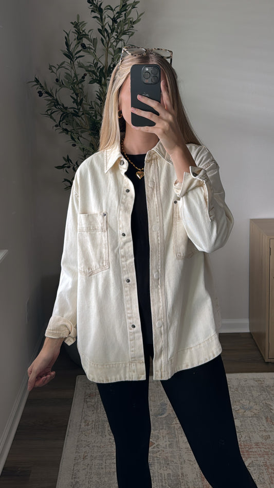 Vintage Washed Jacket / Oatmeal