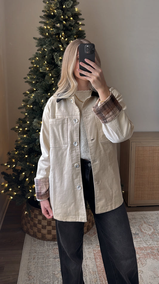 Corduroy Barn Jacket / Beige