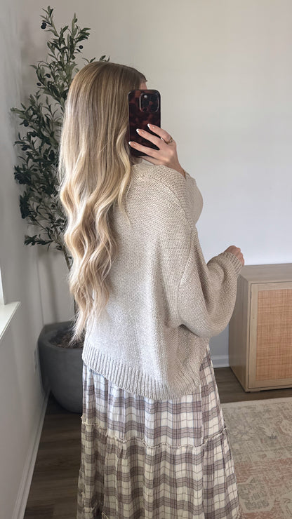 PREORDER (11/17) - Jayla Knit Sweater / Sand Beige