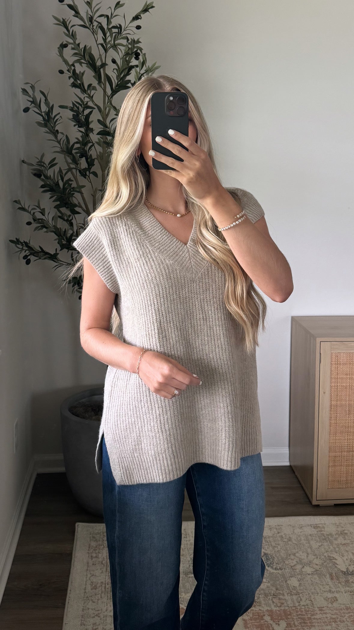 Tunic Sweater Vest / Heather Mocha