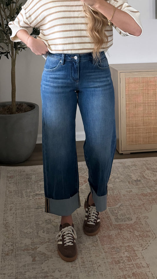 Hazel Cuffed Denim / Medium Wash