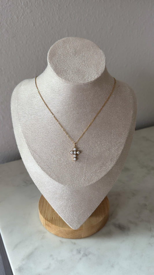 Pearl Cross Necklace