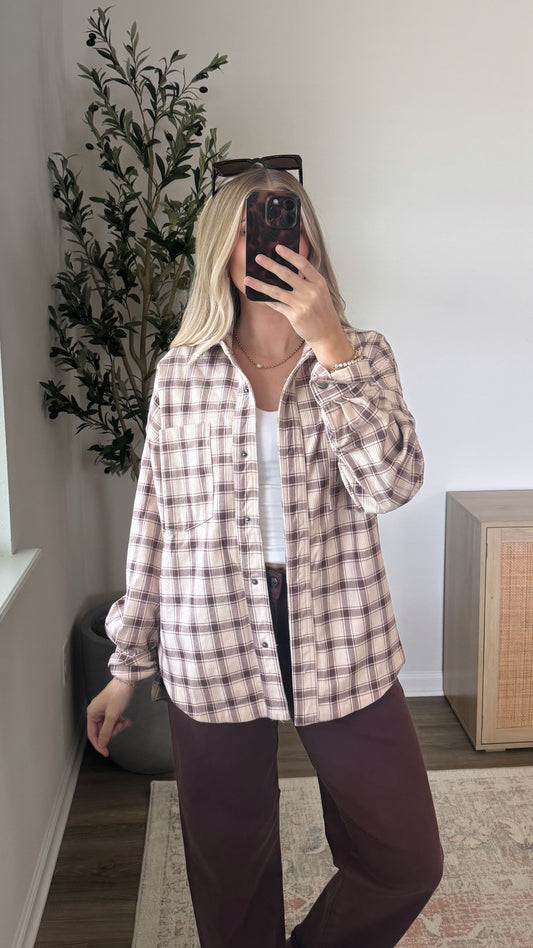 Corduroy Plaid Shacket