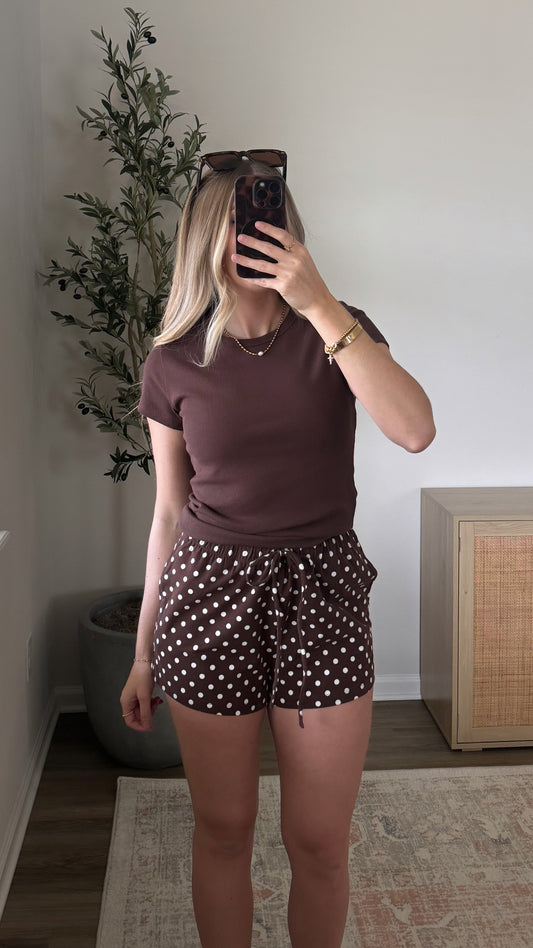 Dottie Lounge Shorts / Brown