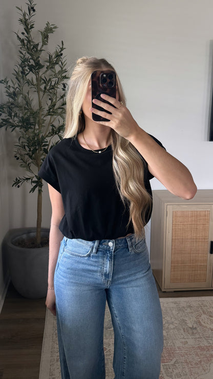 Bubble Hem Tee / Black