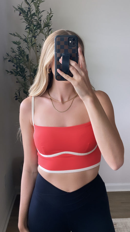 Sculpt Bra Tank / Cherry