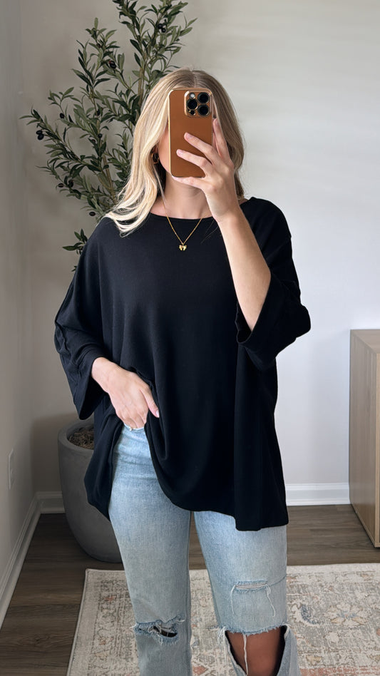 Oversized Butter Tee / Black