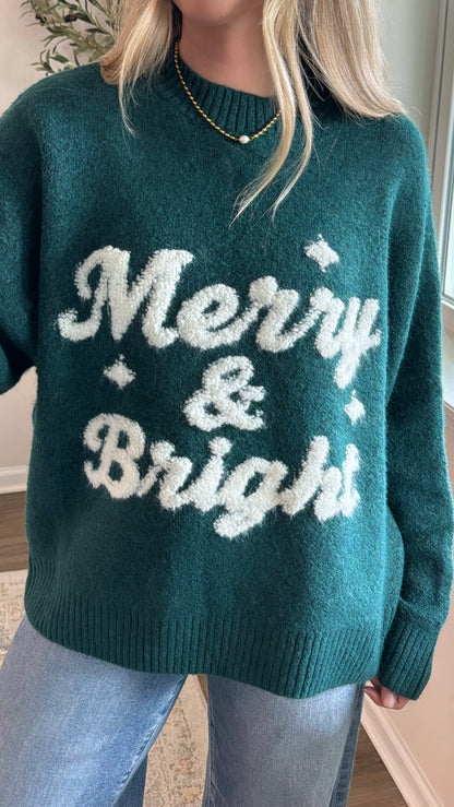 Merry & Bright Sweater / Dark Green