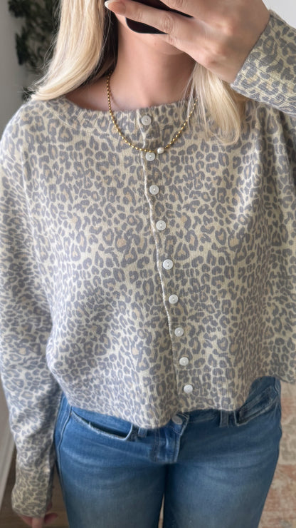 Lightweight Leopard Cardigan