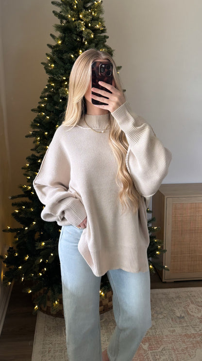 Oversized Essential Knit / Sand Beige