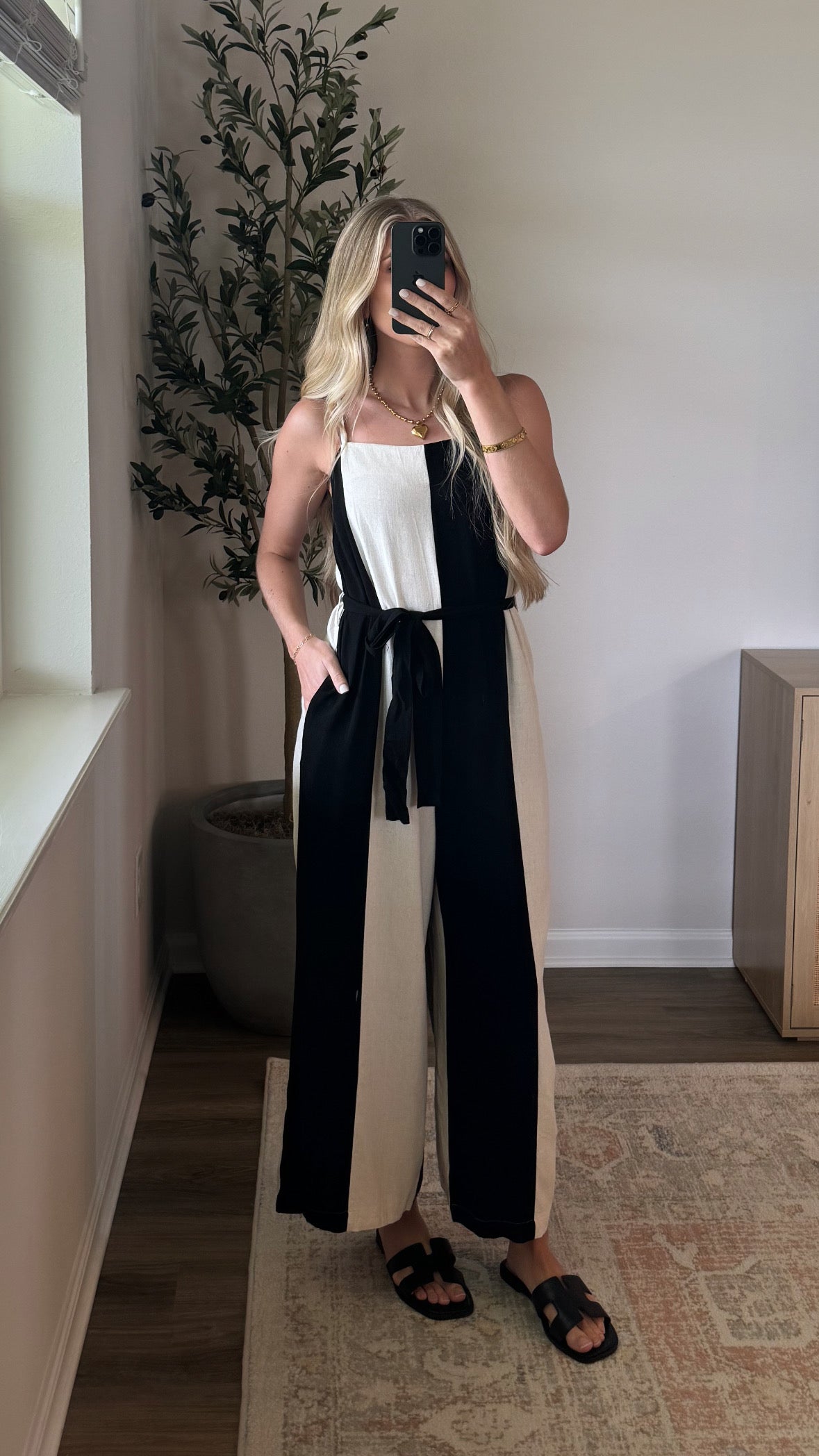 Colorblock Striped Jumpsuit