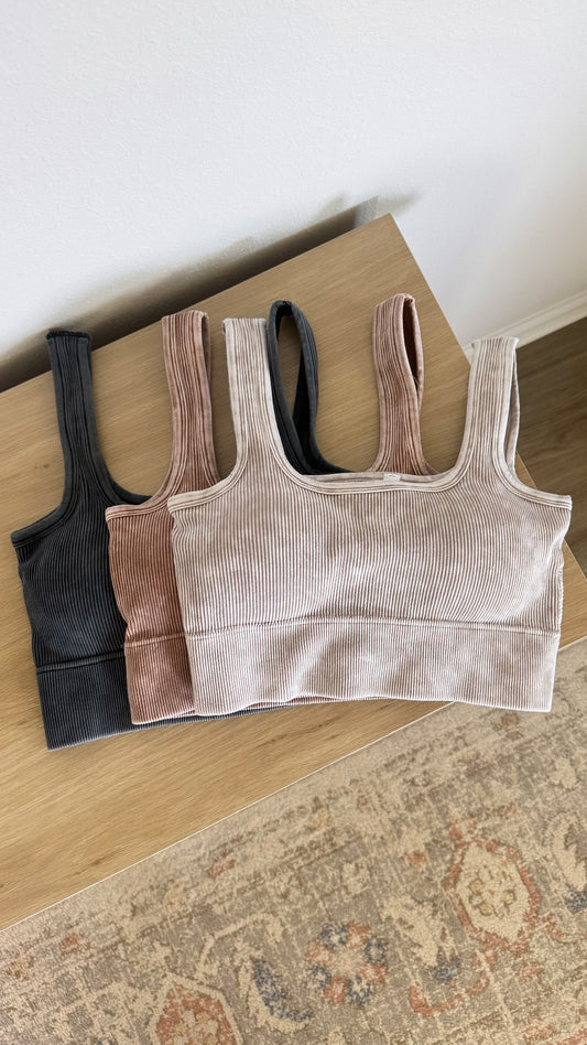 3 Colors / Square Neck Butter Tank