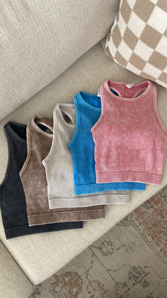 Padded Racerback Butter Tank / 5 Colors