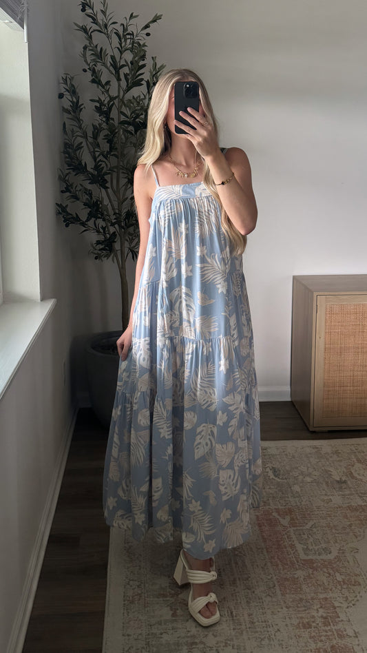 Palm Floral Maxi Dress