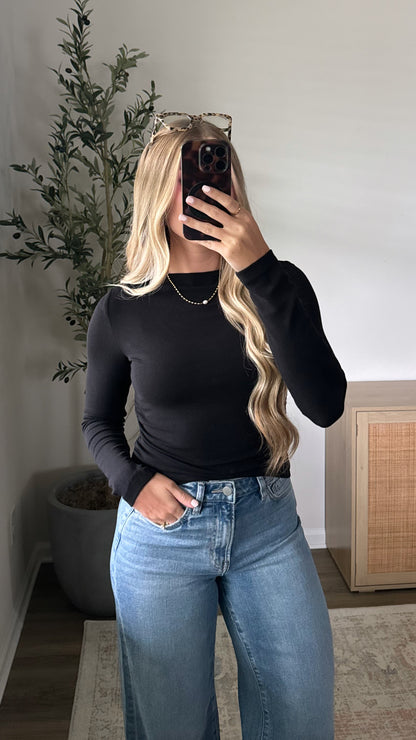 Modal Ruched Top / Black