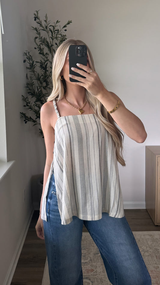 Side Slit Tank / Striped
