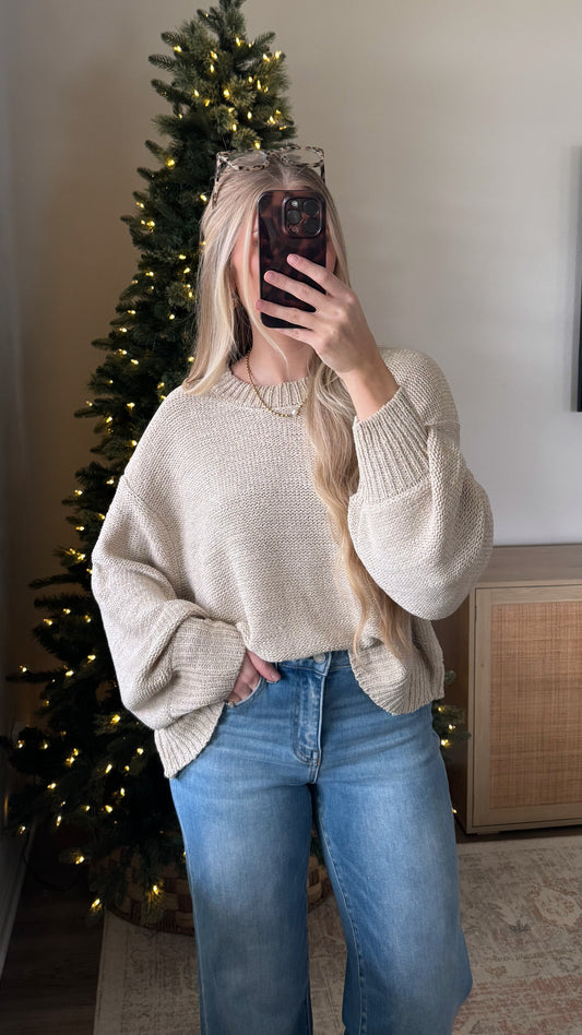 Jayla Knit Sweater / Sand Beige