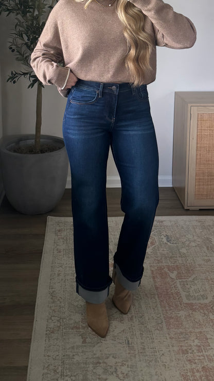 Dakota Cuffed Denim / Dark Wash