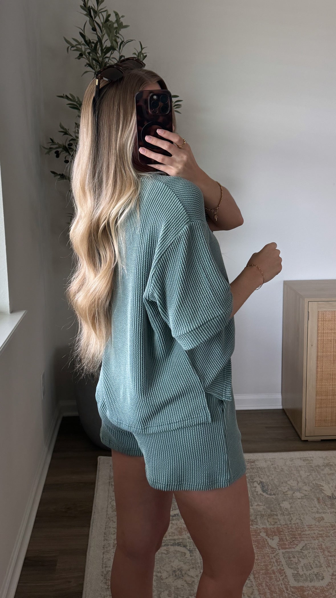 Ribbed Lounge Set / Jade