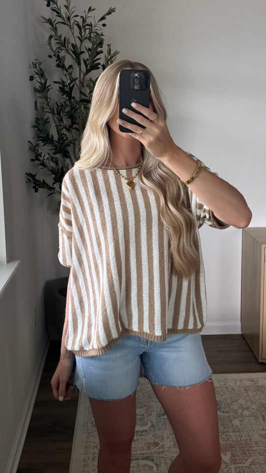 Paige Knit Top / Tan