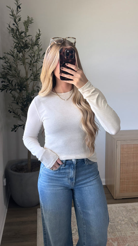 Butter Ribbed Long Sleeve / Oatmeal