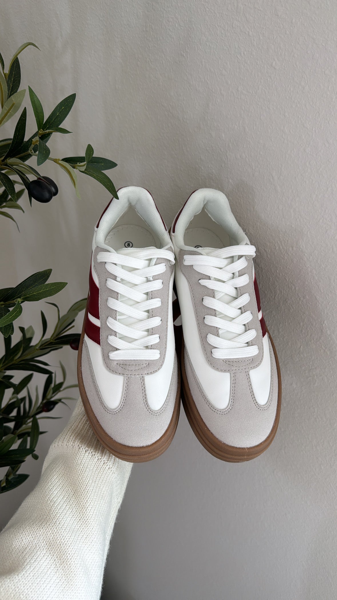 Platform Sneakers / Deep Red