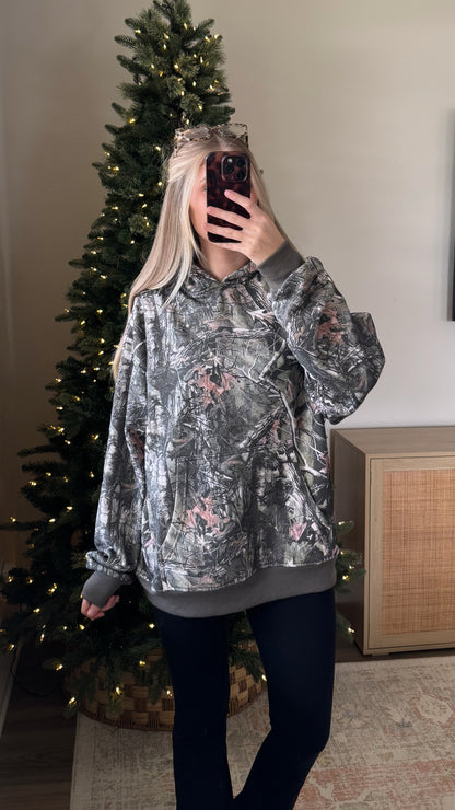 Dark Camo Hoodie / Fleece Lined