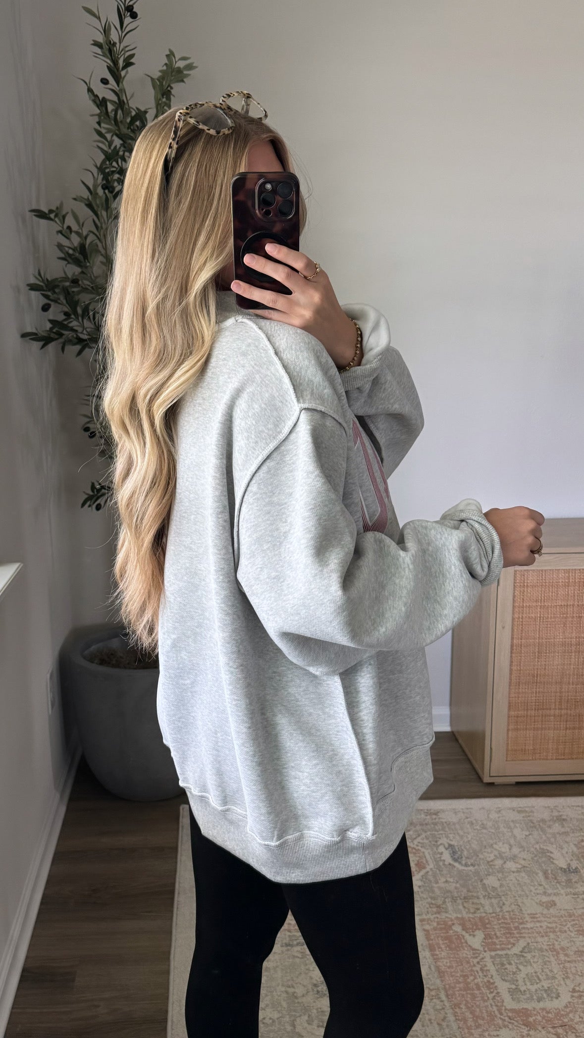 Ohio Mock Neck Sweatshirt / Grey
