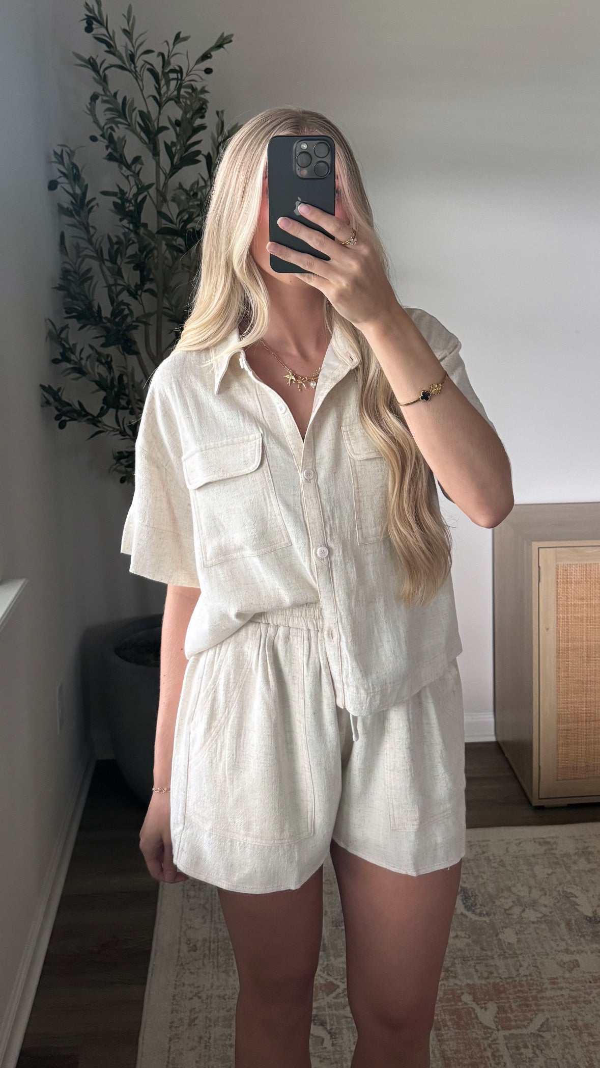 Teddy Shorts Set / Natural