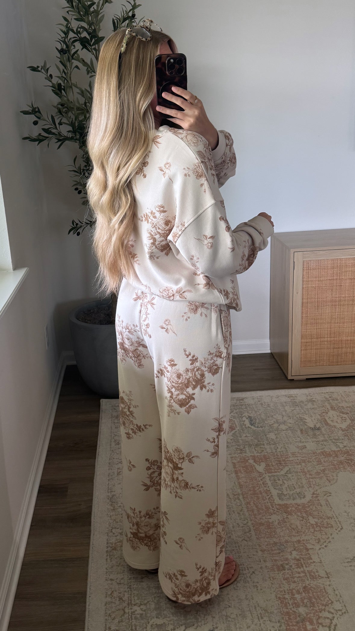 Fall Floral Sweatpants Set