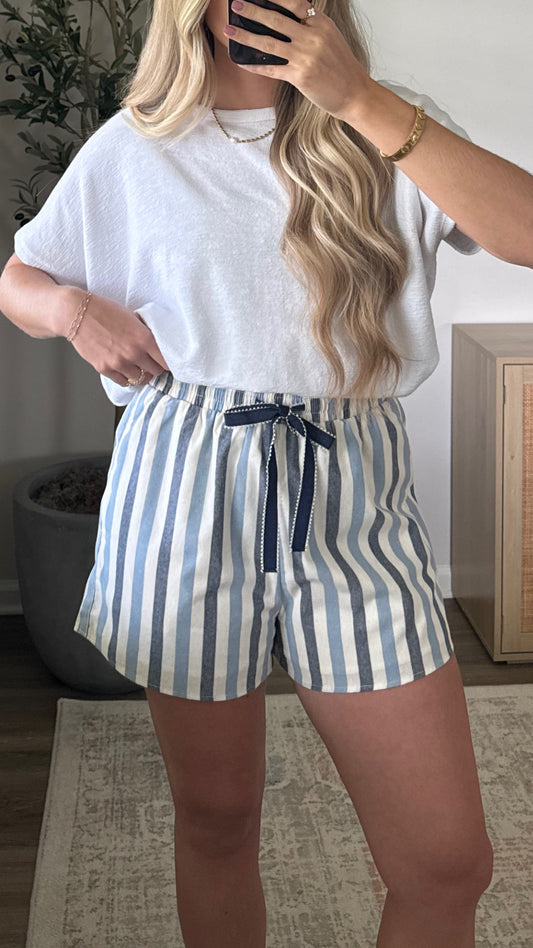 Harbor Striped Shorts / Blue